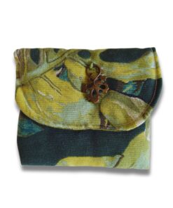 Zöld textil pénztárca